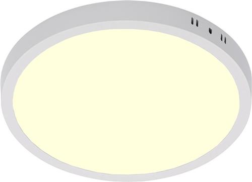 LED Paneel - Ø30 Warm Wit 3000K - 28W Opbouw Rond - Mat Wit - Flikkervrij