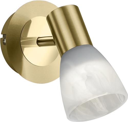 LED Wandspot - Trion Levino - E14 Fitting - Warm Wit 3000K - Rond - Mat Goud - Aluminium