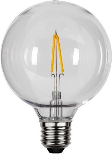Prikkabel - G95 bol - E27 - 0.6W - Super Warm Wit <2200K - Filament - Helder