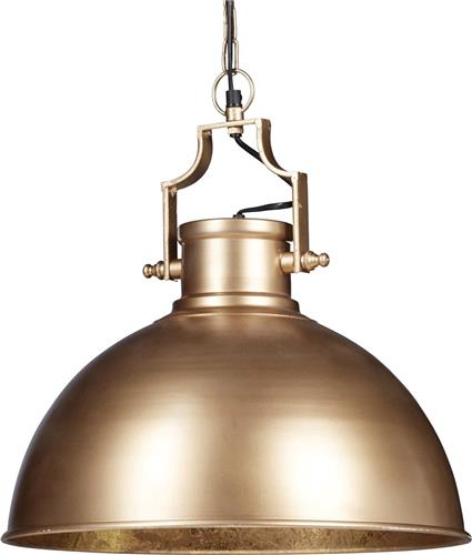 Relaxdays hanglamp industriële stijl groot - shabby look - plafondlamp metaal E27 - goud