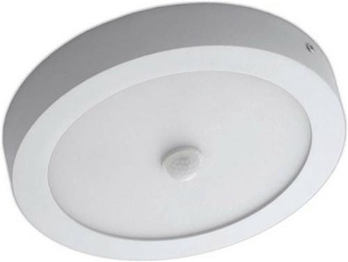 LED Downlight - Facto Dury - PIR Bewegingssensor 360° + Dag en Nacht Sensor - Aanpasbare Vermogen - Aanpasbare Kleur - Opbouw - Rond - Mat Wit - OSRAM LEDs