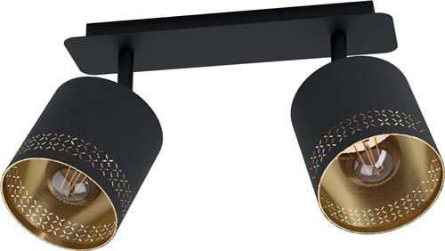 EGLO Esteperra Spot - E27 - 33,5 cm - Zwart/Goud