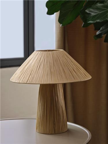LEDVANCE DECOR Tischlampe Bamboo Paper Hut, Lampenschirm aus Bambuspapier, 1-flammig, E27 Schraubgewinde, bietet moderne Beleuchtung für Zuhause, Leuchtmittel nicht enthalten.