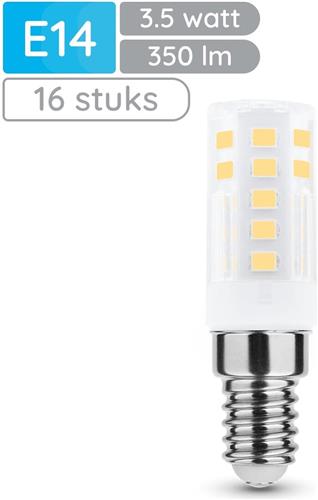 Modee LED Buislamp E14 - 3.5W 6000K 350lm 230V - LED Afzuigkaplamp - Daglicht Wit - 16 stuks