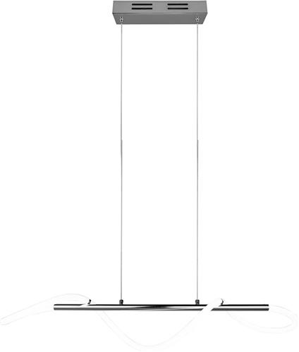 LED Hanglamp - Torna Argino - 28W - Natuurlijk Wit 4000K - Dimbaar - Chroom - Metaal