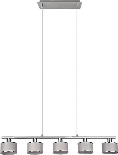 LED Hanglamp - Hangverlichting - Torna Arona - E14 Fitting - 5-lichts - Rechthoek - Chroom - Metaal