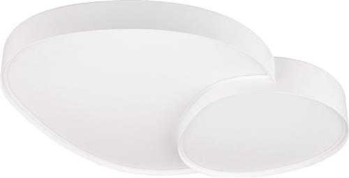 LED Plafondlamp - Trion Shine - 45W - Aanpasbare Kleur - Dimbaar - Afstandsbediening - Mat Wit - Metaal