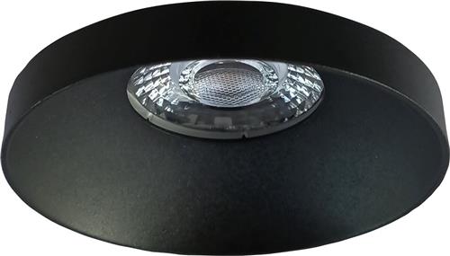 Spot Armatuur GU10 - Pragmi Vrito Pro - GU10 Inbouwspot - Rond - Zwart - Aluminium - Ø82mm