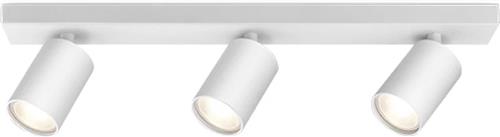 LED Plafondspot - Kingtron Betin - GU10 Fitting - 3-lichts - Rond - Mat Wit - Kantelbaar - Aluminium