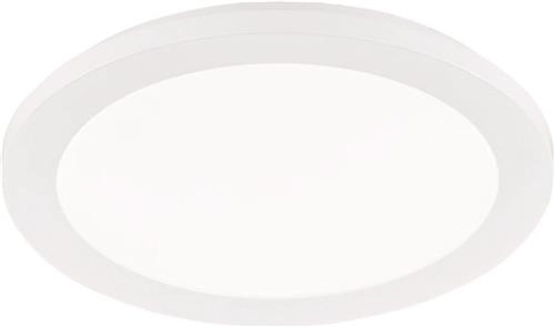 LED Plafondlamp - Badkamerlamp - Trion Camy - Opbouw Rond 13W - Spatwaterdicht IP44 - Dimbaar - Warm Wit 3000K - Mat Wit