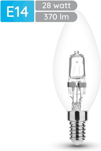 Modee E14 Halogeen Lamp Dimbaar 28W ECO - 370lm - 2700K - Warm Wit - ECO Halogeen Kaarslamp