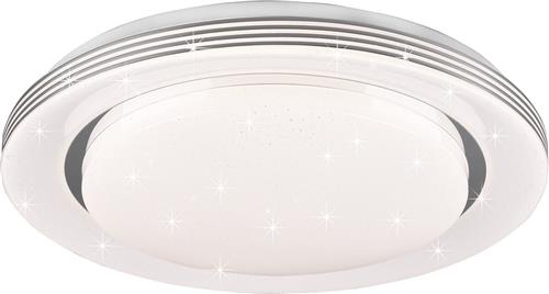 LED Plafondlamp - Plafondverlichting - Torna Atras - 18W - Aanpasbare Kleur - Afstandsbediening - Dimbaar - Sterlicht - Rond - Mat Wit - Kunststof
