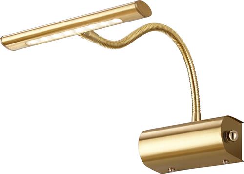 LED Spiegelverlichting - Schilderijverlichting - Torna Curty - 4W - Warm Wit 3000K - Dimbaar - Ovaal - Mat Goud - Aluminium