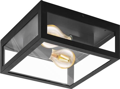 EGLO Amezola Plafond- en Wandlamp - E27 - 29 cm - Zwart