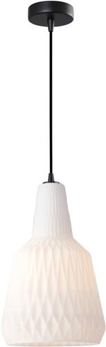Lindby - hanglamp - 1licht - Glas, metaal - E27 - opaal