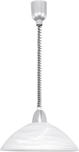 EGLO Lord 2 - Hanglamp - 1 Lichts - Ø360mm. - Zilver, Nikkel-Mat - Wit