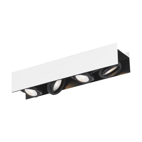 EGLO Vidago - LED Plafondlamp - 4-lichts - wit/zwart