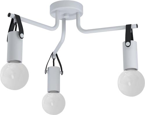 EGLO Apricale Plafondlamp - 3 lichts - Ø46 cm - E27 - Grijs - Zwart