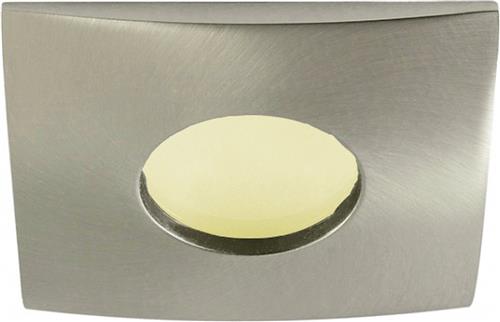 IP44 Inbouwspot Irma met Philips HUE White - inbouwspot - Nikkel / mat - vierkant - voor badkamer / overkapping / buiten - IP44 - GU10 - Buitendiameter: 85MM - boorgat: 70-76MM - min. Inbouwdiepte: 90MM