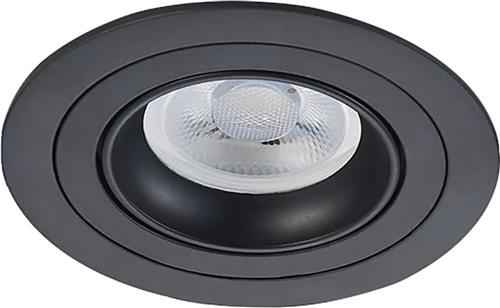 Warmglow inbouwspot Norton -Rond Zwart -Philips Warm Glow -Dimbaar -3.7W -Philips LED
