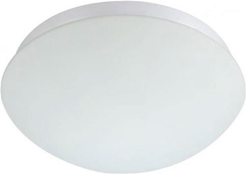 LED Plafondlamp met Bewegingssensor - 360° Sensor - E27 Fitting - Opbouw - Ovaal - Mat Wit - Glas