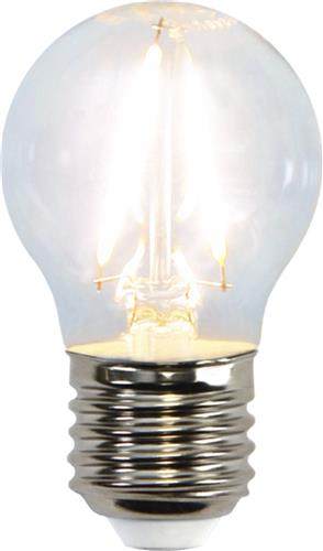 Standaard bol - E27 - 2W - Extra Warm Wit - 2700K - Filament - Helder