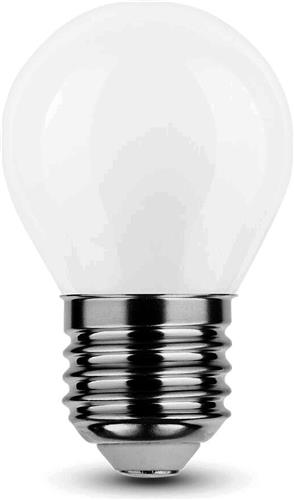 Modee E27 LED Lamp 4W - 470lm - 4000K - Neutraal Wit - LED Filament Melkglas Globe Mini P45 - Vervangt 40W Halogeen Gloeilamp