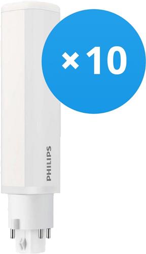 Voordeelpak 10x Philips CorePro PL-C LED 6.5W 840 | Koel Wit - 4-Pin - Vervangt 18W