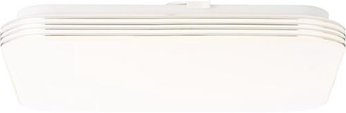 Brilliant ARIELLA Plafondlamp, Witte Plafonierre en wandlamp, 24W 3000K, 34x34cm, wit chroom,