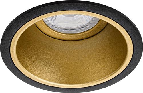 Spot Armatuur GU10 - Proma Minko Pro - GU10 Inbouwspot - Rond - Zwart/Goud - Aluminium - Verdiept - Ø90mm