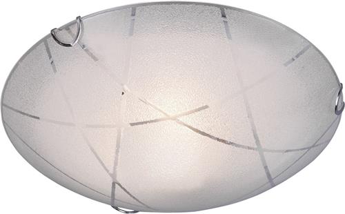 LED Plafondlamp - Plafondverlichting - Trion Sandra - E27 Fitting - 1-lichts - Rond - Mat Wit - Glas