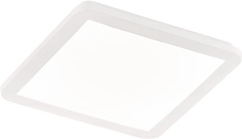 LED Plafondlamp - Badkamerlamp - Trion Camy - Opbouw Vierkant 16W - Spatwaterdicht IP44 - Dimbaar - Warm Wit 3000K - Mat Wit