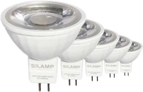 Ledlamp GU5.3 / MR16 12V 8W SMD 80 ° (5 stuks) - Wit licht - Overig - Pack de 5 - Wit Neutre 4000K - 5500K - SILUMEN