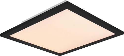 LED Plafondlamp - Plafondverlichting - Trion Tirus - 14W - Aanpasbare Kleur - Afstandsbediening - Dimbaar - Vierkant - Mat Zwart - Aluminium