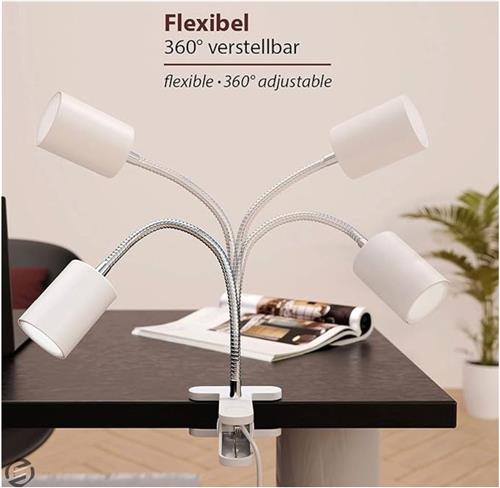 Equivera Pianolamp - LED Pianoverlichting - Leeslampje - Vleugellamp - Perfect voor Piano Orkest - Verschillende Standen