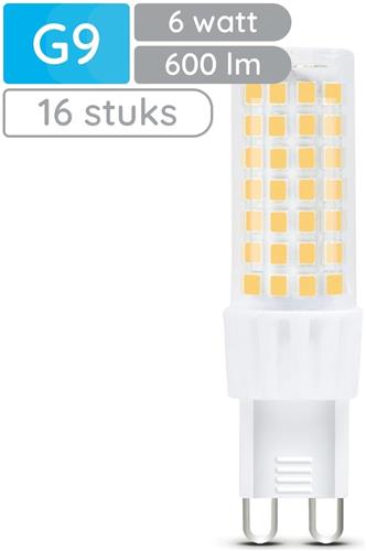 Modee LED Lamp G9 - 6W 4000K 600 LM 230V - LED Lamp insteek - Wit Licht - 16 stuks