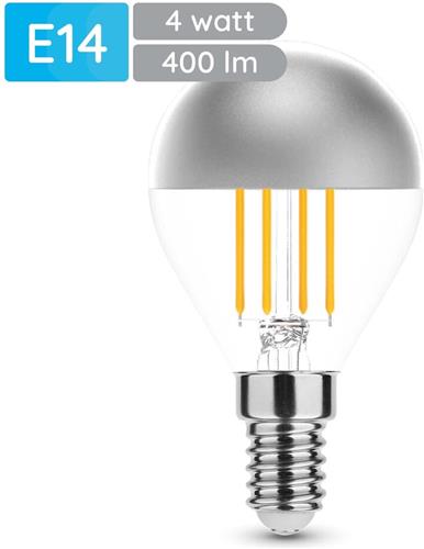 Modee E14 LED Lamp 4W - 400lm - 2700K - Warm Wit - LED Filament Globe Mini P45 Kopspiegellamp - Vervangt 40W Halogeen Gloeilamp