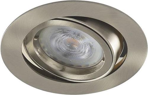 LED inbouwspot Jonah -Rond RVS Look -Warm Wit -Dimbaar -4W -Philips LED