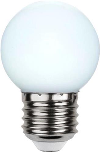 Prikkabel - Kogellamp - E27 - 1W - Daglicht - 6000K - Opaal