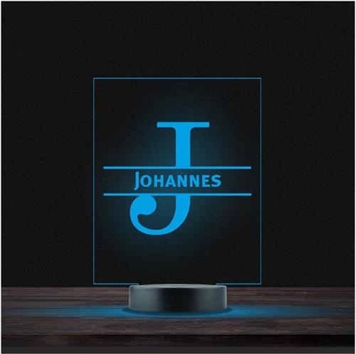 Led Lamp Met Naam - RGB 7 Kleuren - Johannes