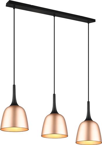 LED Hanglamp - Hangverlichting - Torna Christa - 3-lichts - E27 Fitting - Rond - Mat Goud - Aluminium