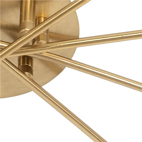 QAZQA athens - Moderne Plafondlamp - 8 lichts - L 1000 mm - Goud/messing - Woonkamer | Slaapkamer | Keuken