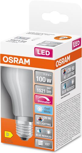 6x Osram E27 LED Lamp | 11W 4000K 220V 940 | 300° Dimbaar