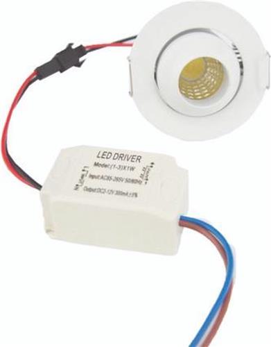 Mini LED inbouwspot 3W COB 45 ° verstelbaar rond - Koel wit licht - Overig - Wit Froid 6000K - 8000K - SILUMEN