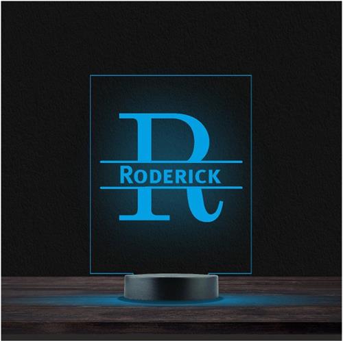 Led Lamp Met Naam - RGB 7 Kleuren - Roderick