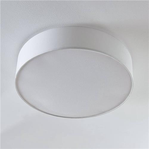 Lindby - plafondlamp - 3lichts - stof, metaal - H: 15 cm - E27 - wit