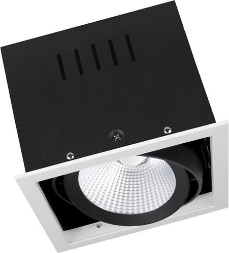 Ledvance LED Spot Vierkant Multi Kantelbaar Zwart-Wit 30W 2700lm 38D - 840 Koel Wit | Zaagmaat 164mm
