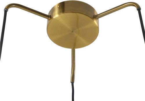 Lindby - hanglamp - 3lichts - Glas, metaal - E27 - rookgrijs, amber, groen