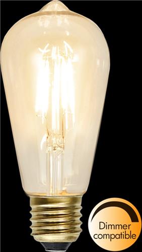 Druppel-Edison lamp - E27 - 1.6W - Super Warm Wit <2200K - Dimbaar - Filament