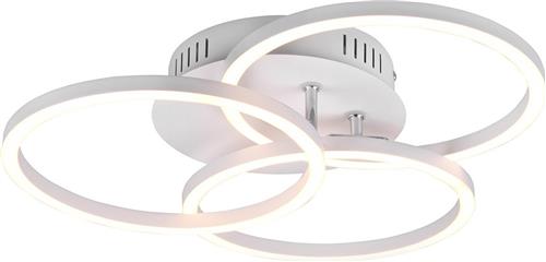 LED Plafondlamp - Plafondverlichting - Torna Corcol - 27W - Aanpasbare Kleur - Rond - Mat Wit - Aluminium